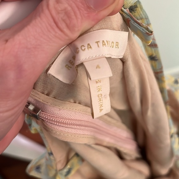 Rebecca Taylor Lucia Silk Floral Ruffle Midi Dress – Size 4 - Picture 11 of 16